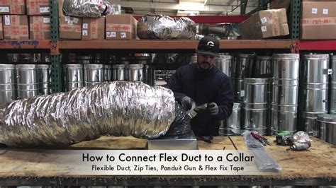 connect insulated flexible duct to distribution box|how to install flex duct.